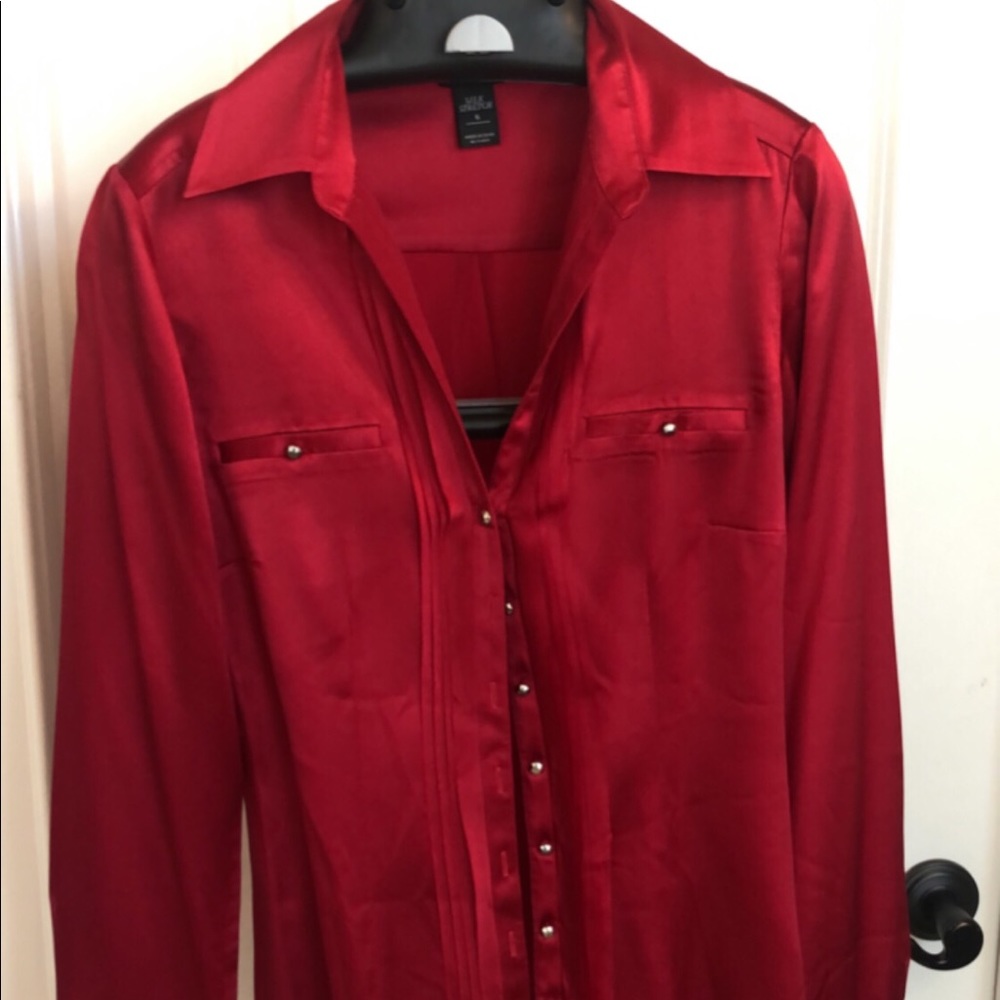 Red Silk Top